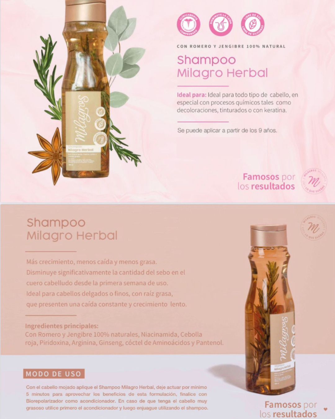 SHAMPOO MILAGRO HERBAL